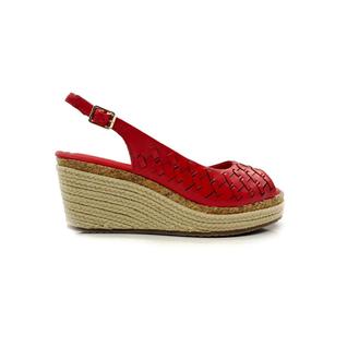 Sandália Anabela Couro Feminina Bottero Espadrilhe Artesanal Conforto 372843
