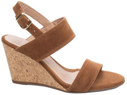 Sandália Anabela Plataforma Salto Alto Cunha 7 cm Feminina