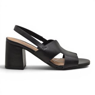 Sandalia Beira Rio Conforto Salto Grosso Feminina Slingback