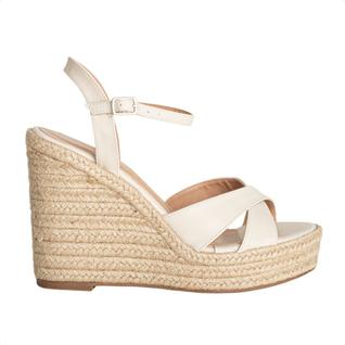 Sandália Espadrille Anabela Dm Summer Off White