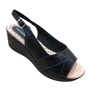 Sandalia Feminina Piccadilly Anabela Peep Toe Confortável Macio Ortopédica Esporão Joanete
