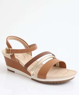 Sandália Feminina Plataforma Recorte Modare Caramelo-18285