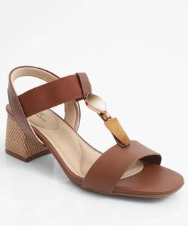 Sandália Feminina Salto Grosso Modare Marrom-18259