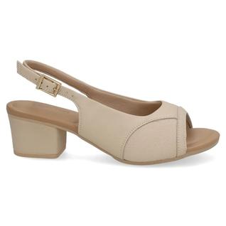Sandália Feminina Slingback Couro Vanilla Usaflex UD31004