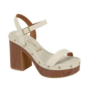 Sandalia Plataforma Salto Madeira Meia Pata Vizzano Vintage boho chic