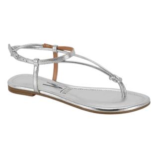 Sandália Rasteira Vizzano Prata Elegância