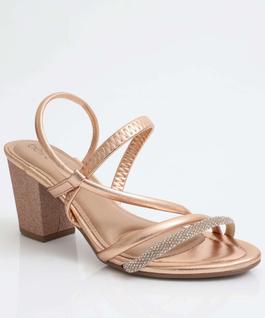 Sandália Salto Grosso Feminina Beira Rio Rosê-01036