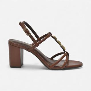 Sandália Via Marte Salto Bloco Marrom