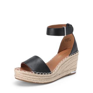 Sandálias Anabela Femininas DREAM PAIRS Preta Nº 10