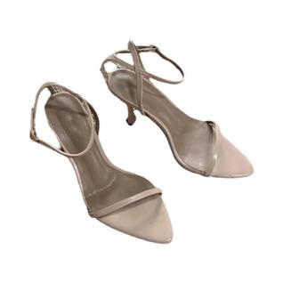 Sandálias De Festa Femininas De Salto Alto Com Bico Fino E Tira No Tornozelo, Elegantes E 