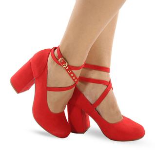 Sapato Feminino Salto Médio Boneca Fechado P112