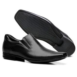 Sapato Social Masculino Calvest em Couro de Calçar Preto Tradicional - 2305B461 Tamanho:40