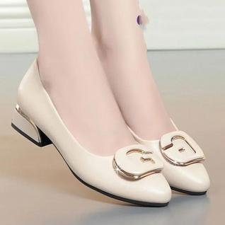 Sapatos Femininos De Couro Preto, Leves, Com Salto Quadrado, Para Escritório, Trabalho Cas