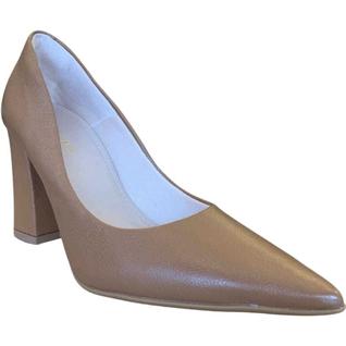 Scarpin Salto Bloco Couro Tendência Moda 2295.71575 Lia Line