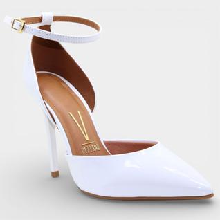 Scarpin Vizzano Salto Alto Verniz Feminino - Branco