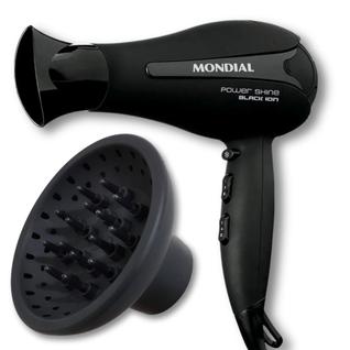 Secador Com Difusor De Cachos 2000w Mondial SC-13 Power Shine Black Íon