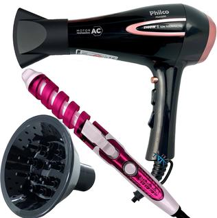 Secador De Cabelo Philco Profissional 2100w Ion Tourmaline Ar Quente Frio Ps32 Difusor De 