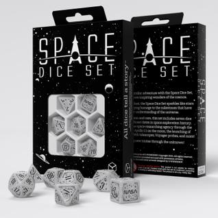Set de Dados Q-Workshop Space Apollo RPG 7 Dados Poliedros