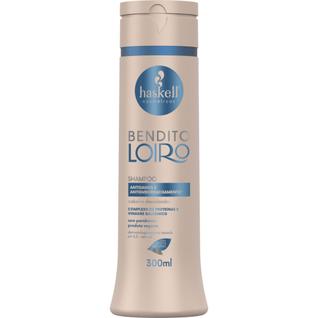 Shampoo Bendito Loiro 300ml Haskell  Limpeza suave com ação regeneradora para cabelos desc