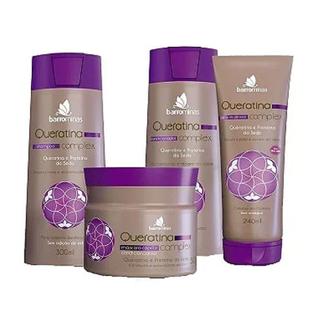 Shampoo + Condicionador + Creme Pentear + Máscara para Cabelos Danificados e Quebradiços B