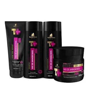 Shampoo + Condicionador + Creme Pentear + Máscara para Cabelos Frágeis e Quebradiços BARRO