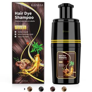 Shampoo de tintura de cabelo 3 em 1 castanho 100% grisalho com cobertura de cabelos grisal