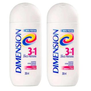 Shampoo Dimension Anticaspa 3 em 1 Cabelos normais a secos - Kit com 2