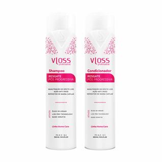 Shampoo e condicionador para cabelos pós progressiva kit com 2 unidades