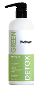Shampoo Green Detox 1000ml - Vita Derm - Limpeza Profunda e Detox para Cabelos Oleosos