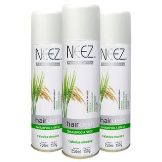 Shampoo Seco Neez Cabelos Oleosos 250ml 03 Unidades