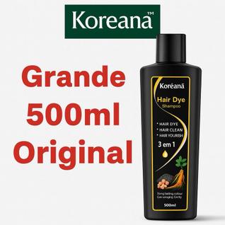 Shampoo Tonalizante Preto Grande 500ml  Tintura Preta Sem Amônia e Brilho Imediato