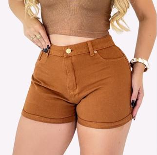 Short Jeans Femino Fashion Glamuroso Charmoso Moderno Casual Chique Sofisticado Elegante L