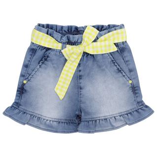 Shorts Infantil Look Jeans c/ Cinto Jeans