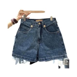 Shorts Jeans Femininos De Cintura Alta, Corte Solto E Perna Reta, Tendência De Verão, Vers
