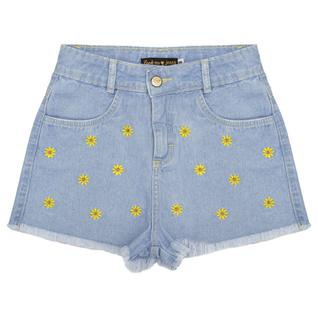 Shorts Juvenil Look Jeans Barra Desfiada Jeans
