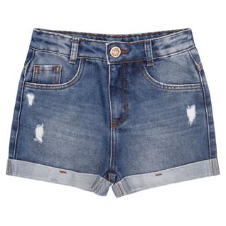 Shorts Juvenil Look Jeans Barra Dobrada Jeans