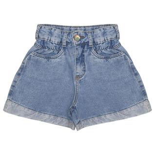 Shorts Juvenil Look Jeans Elástico Jeans