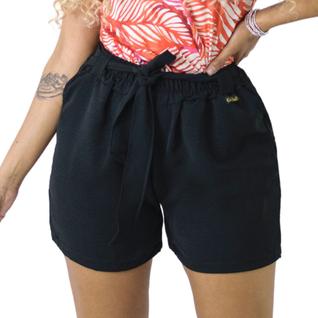 Shorts Laço com Bolso Tendência Bermuda Moda Feminina