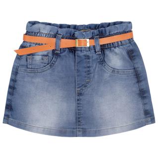 Shorts Saia Infantil Look Jeans c/ Cinto Jeans