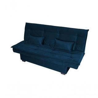 Sofá Cama Casal Reclinável Esmeralda Azul Light