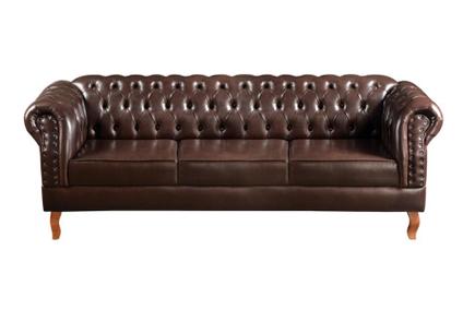 Sofá Chesterfield Dom Pedro 3 Lugares Decoração Retrô Vintage