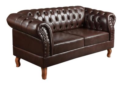 Sofá Dom Pedro 2 Lugares Namoradeira Chesterfield Clássico Vintage