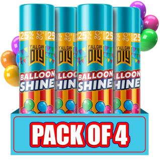 Spray de brilho de balão Y'allcandiy com acabamento de alto brilho 500mL x4