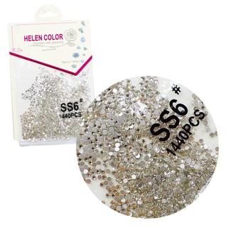 Strass cristal vidro 2mm cristal 1.440 pçs unhas decoradas