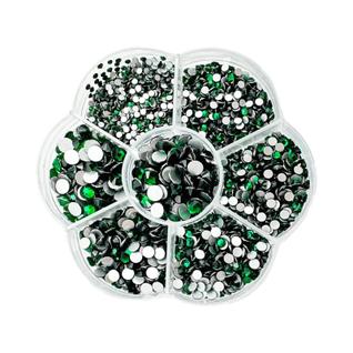 Strass De Vidro Branco AB Para Nail Art, 2100 Peças, Decorações De Base Plana Para Rosto E