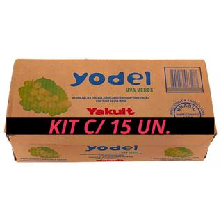 Suco Yodel Uva Verde Yakult Base De Leite Kit com 15 unidades
