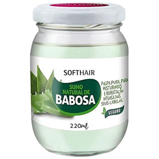 Sumo De Babosa Soft Hair Polpa Pura Natural Hidratação Intensa Capilar Vegano 220ml