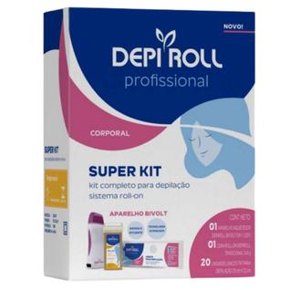Super Kit Depilação Depiroll Completo Aparelho Aquecedor Cera Quente Roll-On Bivolt
