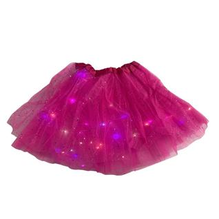 Super Saia De Tule Com Glitter E Led Colorido Top Carnaval