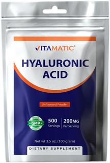 Suplemento de ácido hialurônico vitamático em pó 200mg 100g